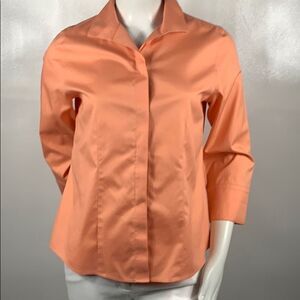 3FOR$20 Chico’s Peach/Orange Button Down Blouse Non Iron Size: Small